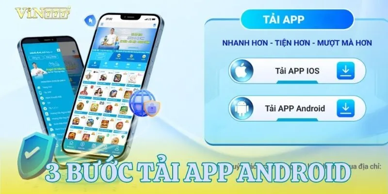 3 bước tải app VIN777 về điện thoại android