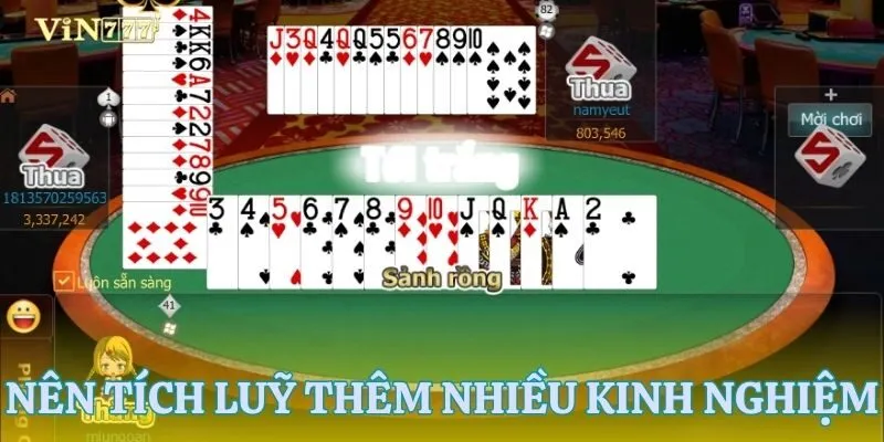Cách chơi tiến lên miền nam bằng cách tích luỹ kinh nghiệm