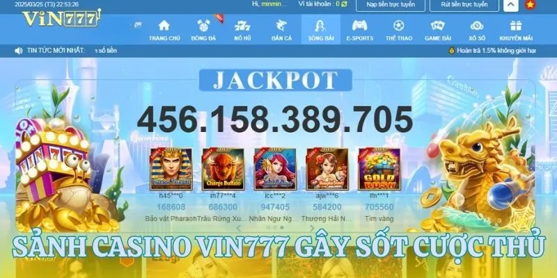 Khám phá ngay sảnh casino VIN777 - Sân chơi đang gây sốt