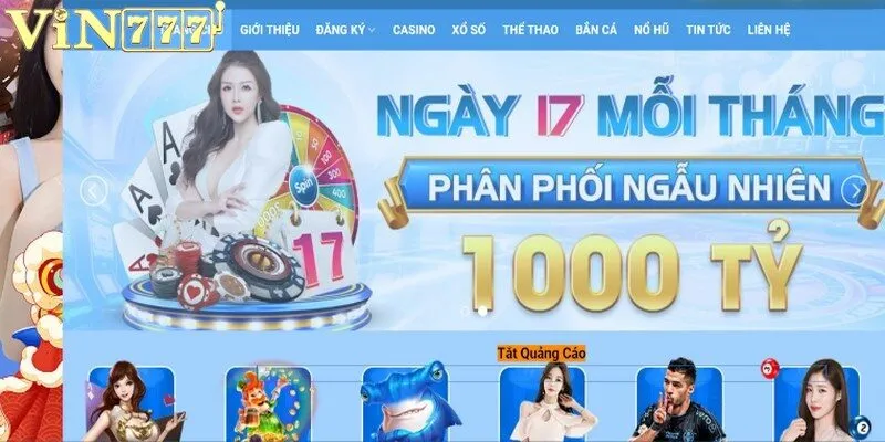 Vin777 tham gia đăng ký để có những trải nghiệm với kho tàng game bất tận