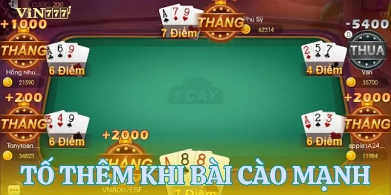 Tố thêm tiền khi bài mạnh và cách tận dụng tốt lợi thế
